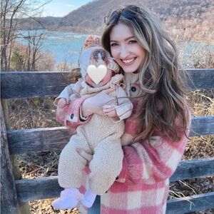 Vici Pink and Cream Plaid Jacket